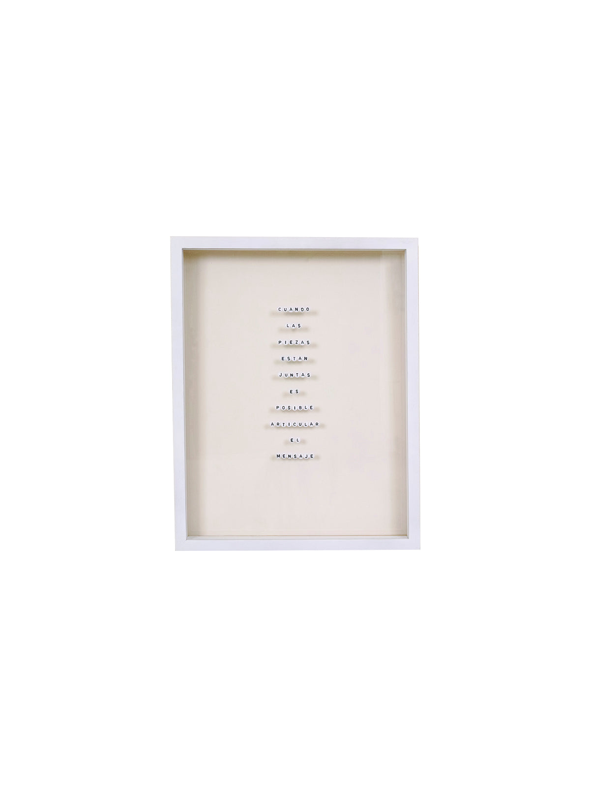 Cuando las piezas están juntas es posible articular el mensaje