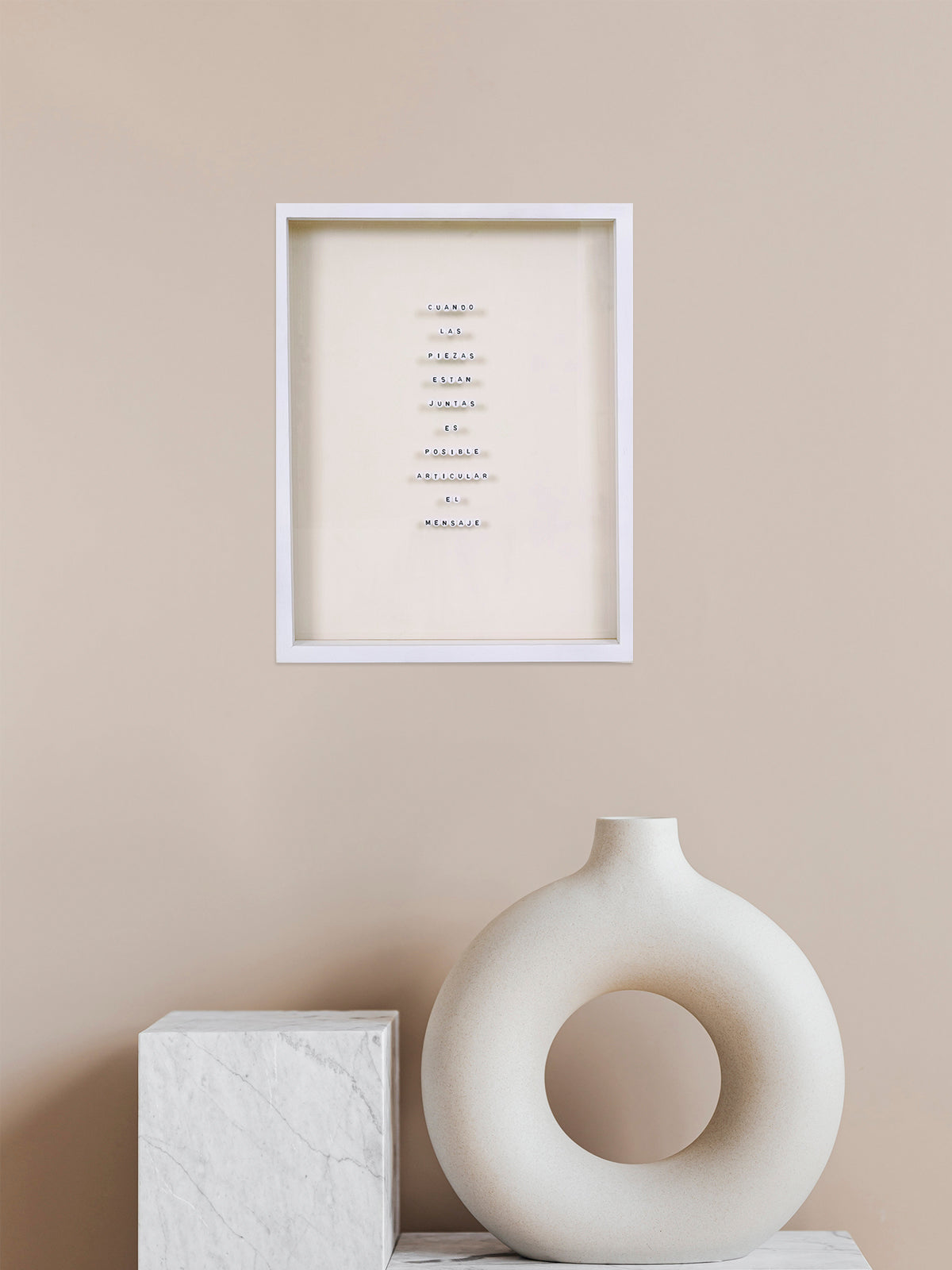 Cuando las piezas están juntas es posible articular el mensaje